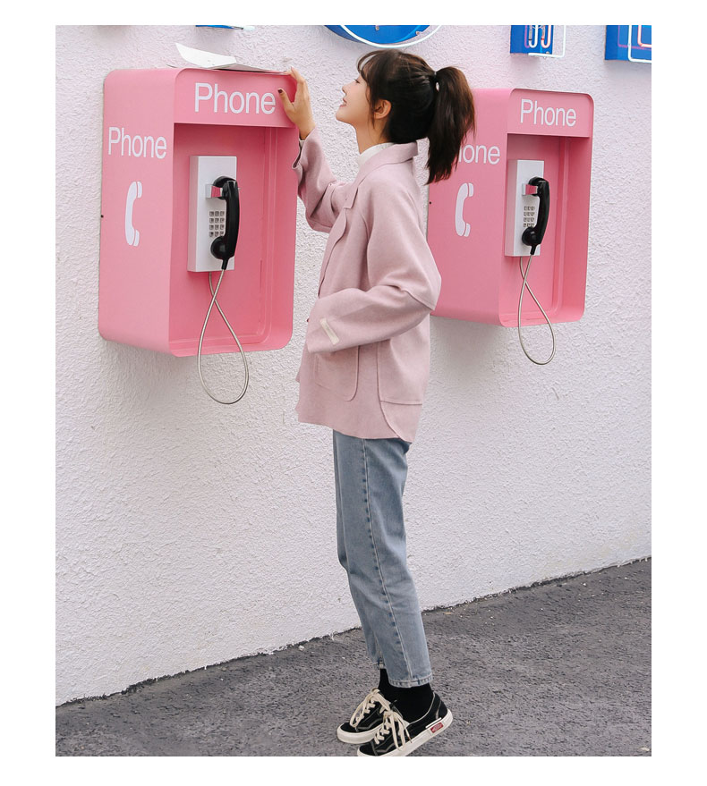 熙 2019 Áo khoác len nữ dài rộng phần hai mặt áo choàng kiểu áo len Han Fan áo khoác nữ cao cấp