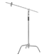 ການຖ່າຍຮູບ 3.3 ແມັດ magic leg C-type 40-inch stainless steel Shenniu studio light flash light ceiling light rack cross arm bracket oblique arm bracket thickened version oblique arm heavy-duty professional studio camera lifting rack