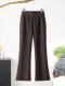 Temperament woolen flared pants for women 2025 new autumn and winter soft and waxy wool high-waisted slimming trousers for winter
