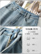 Light-colored narrow version denim wide-legged women's 2025 winter new high-waisted loose thickened plus velvet drape casual straight pants