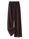 Purple wool wide-leg pants for women 2025 new autumn high-waist slim straight pants loose drape casual pants
