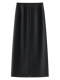 Black and gray sheep wool skirt for women 2025 new autumn high-waisted slimming temperament drapey one-step hip skirt