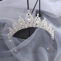 Couronne de mariée coiffure danniversaire bandeau de mariage bijoux reine de mariage couvre-chef en alliage accessoire pour cheveux couronne européenne et américaine