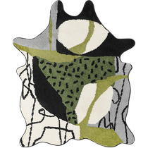 (Qingshan Misu) original design abstract cow carpet living room bedroom bedside mat room Nordic cat feeling