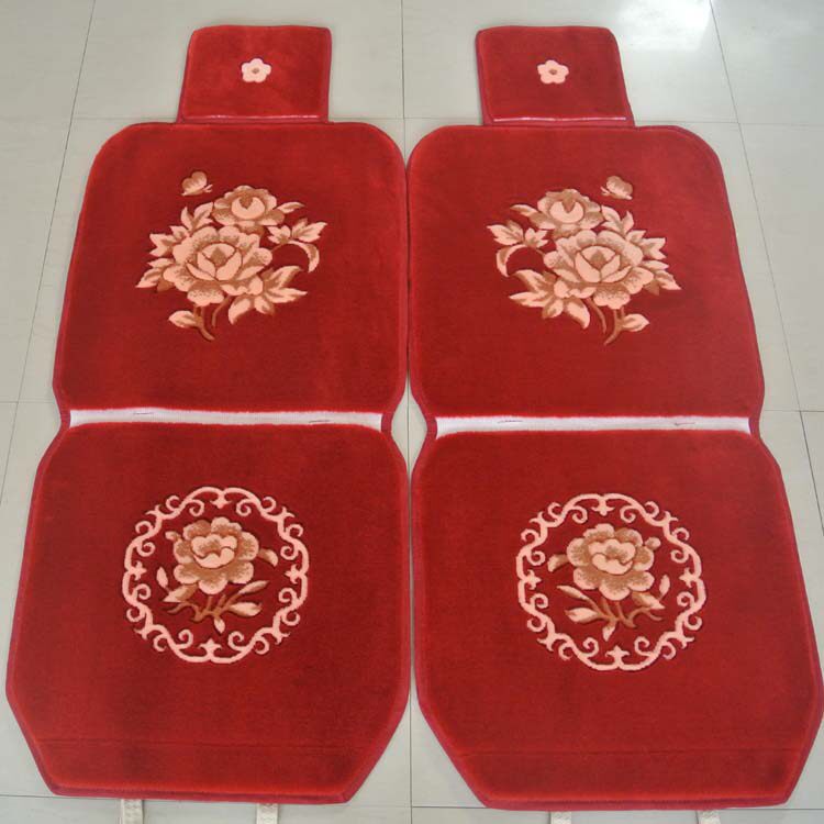 Car cushion Four seasons universal red pure wool car cushion Prado upscale seat cushion high-density cashmere car blanket