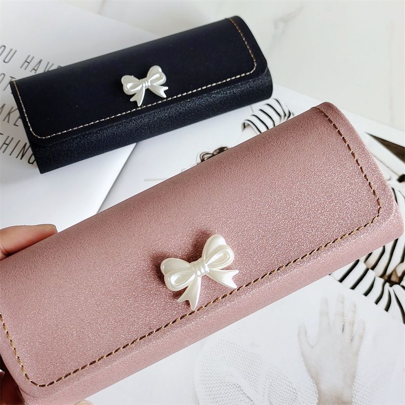 Off-White Bowknot Solid Color Girly Eyeglass Case Portable Simple Student Frame Storage Cute