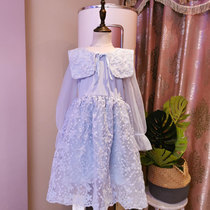 Childrens Clothing 2022 New Spring Dress Princess Dress Girl Fluffy Yarn Dresses Children Spring Autumn Foreign Air Long Sleeve Dress