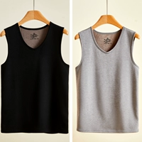 37 градусов постоянной температуры плюс бархатный жилет мужчина [черный+светло -серый]