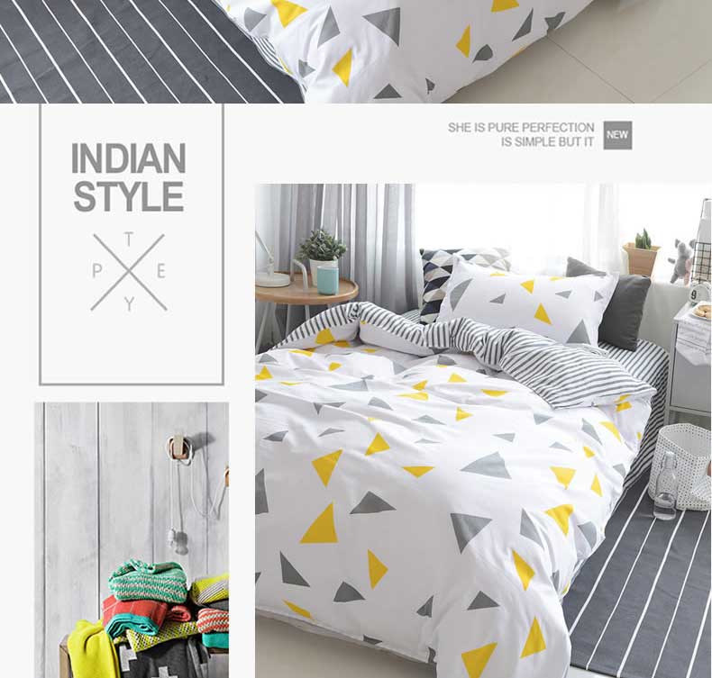Bông cotton Bắc Âu ba mảnh 1,5 m bộ đồ giường ký túc xá chăn sinh viên bé chăn đơn - Quilt Covers 	mua chăn phao	
