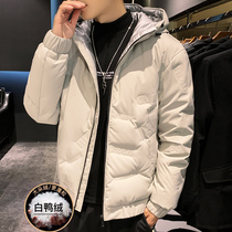 Down jacket mens 2019 new explosive light and thin short fashion brand winter thin trend handsome mens coat tide