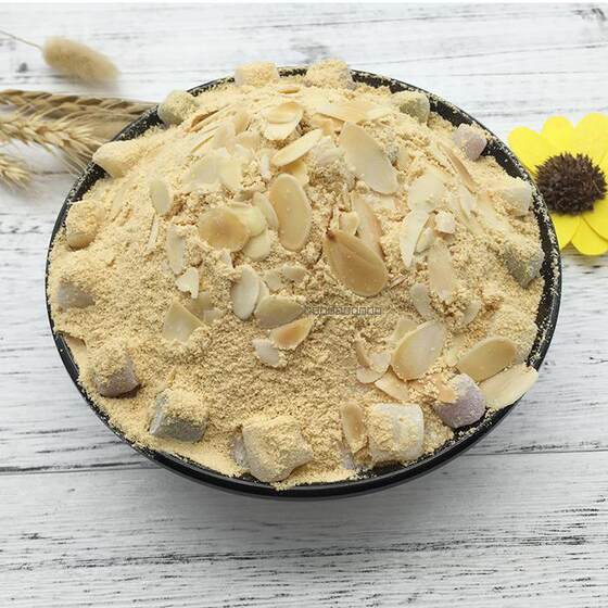 Soybean powder cooked snow ice with soy bean powder soy milk box