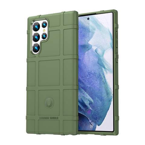 Green — Rugged Shield Tough Shockproof Silicone TPU Samsung Phone Case