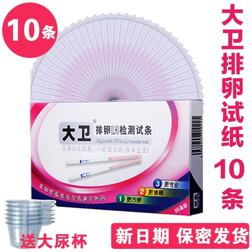 Тест -тестовая полоса David Ovulation 10+Cup Cup 10 Высокая точность обнаружение женщин, посвященных поиску пикового периода для женщин для овуляции в течение периода овуляции