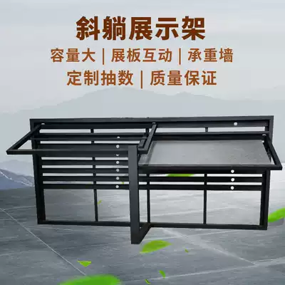 Reclining wooden floor display rack all kinds of tiles push-pull sample stone display frame wall tile floor rack