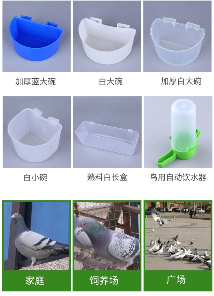 Chim bồ câu cung cấp chim bồ câu hộp chống nước hộp nhựa máng treo hộp thức ăn hình tròn bán hình chữ nhật - Chim & Chăm sóc chim Supplies cám cho chim sáo ăn	