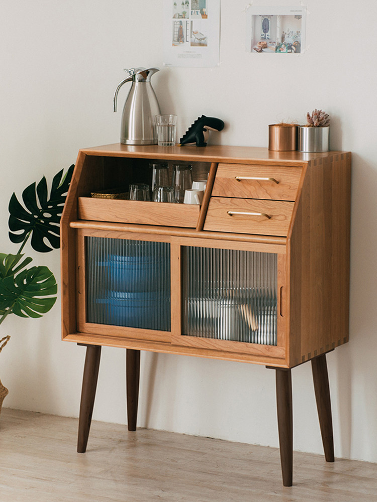 Nordic new Wuxi City A dining cabinet glass cabinet living room tea cabinet cupboard cabinet Japanese-style small apartment storage cabinet