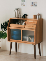 Nordic New Wuxi City-Dining Side Cabinet Glass Cabinet Living-room Tea Water Cabinet Bowls Cabinet Day Style Small Household lockers
