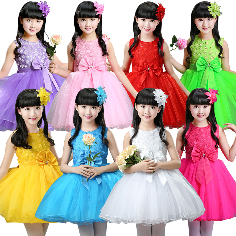 girls princess ballet chorus dresses Children day performance Dress