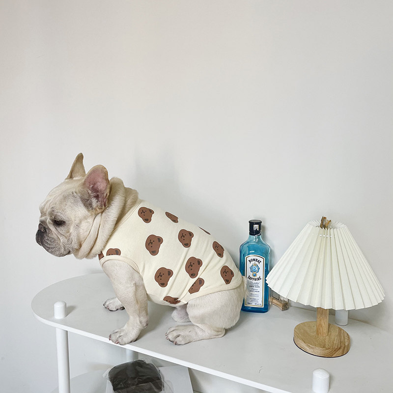 Korean version of pet clothes, new spring and autumn clothes, cotton stretch vest, teddy bear, cat, puppies, dog clothes