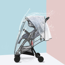 Double zipper baby stroller stroller trolley universal rainproof windshield rain cover dust cover