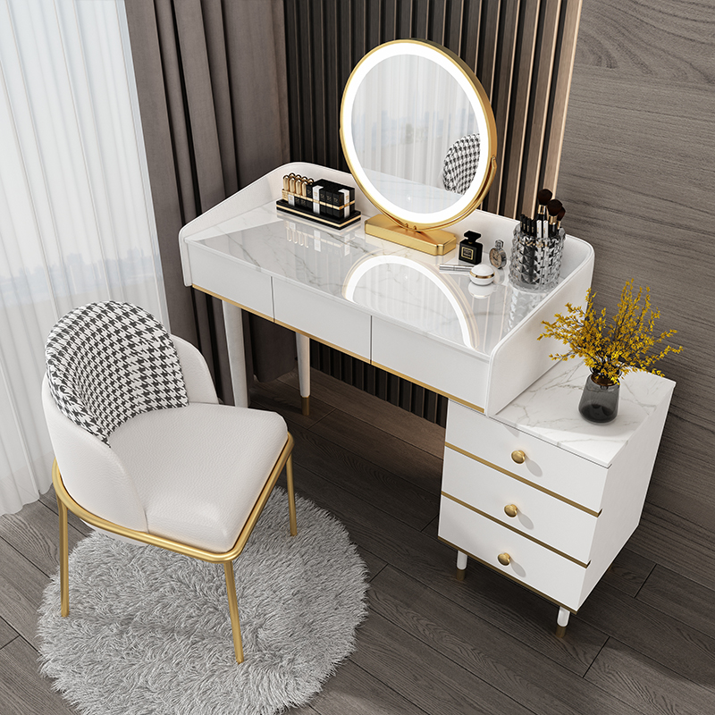 Nordic dressing table net red ins wind dressing table small apartment bedroom modern minimalist light luxury paint makeup table
