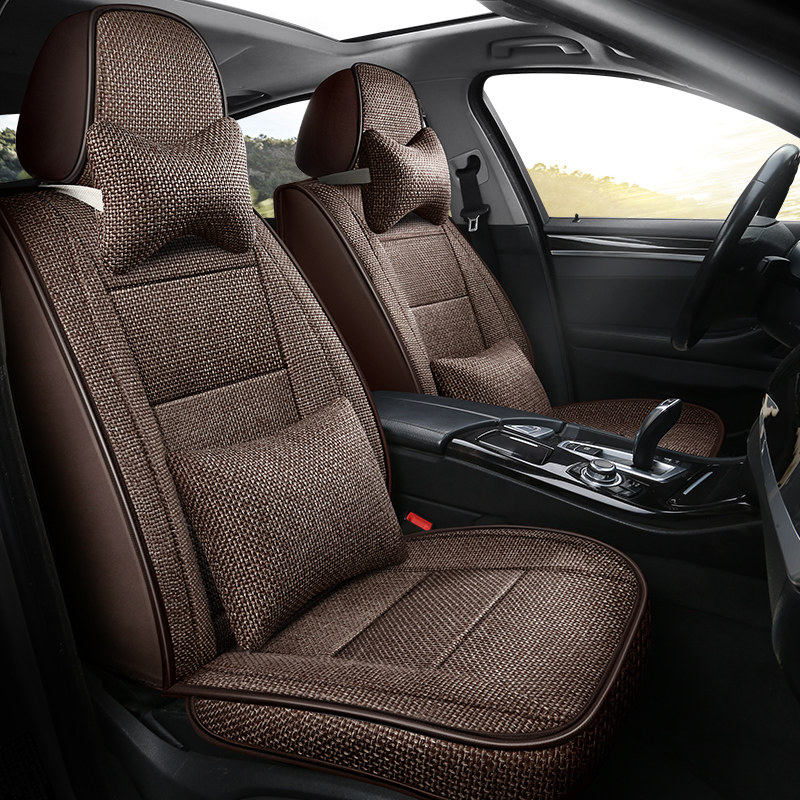 2013 models Ford Classic 2012 New Fox Three-compartment Two-box Full Surround Car Cushion Four Seasons Linen Seat Cover