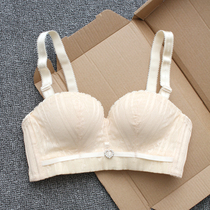 Female half cup without steel ring neck bra sexy wedding dress 1 2 small chest flat chest thick gathering underwear