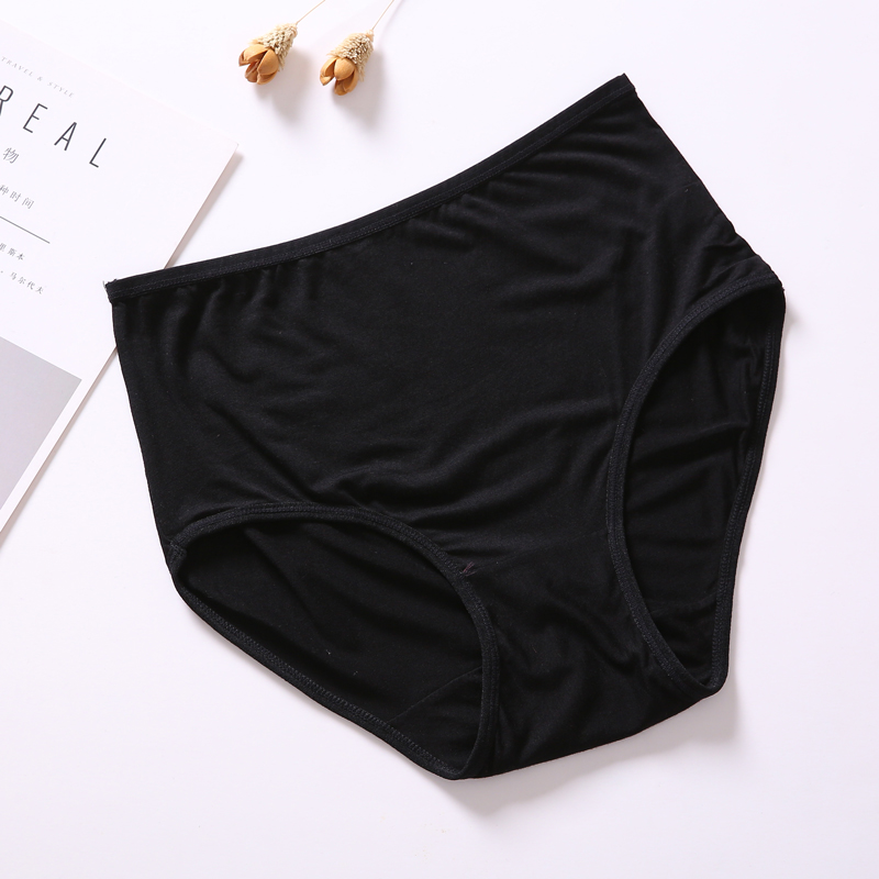 Quần lót modal size lớn nữ chất béo eo cao để tăng cho mẹ trung niên sợi tre tóm tắt quần cotton màu rắn sịp đùi nam