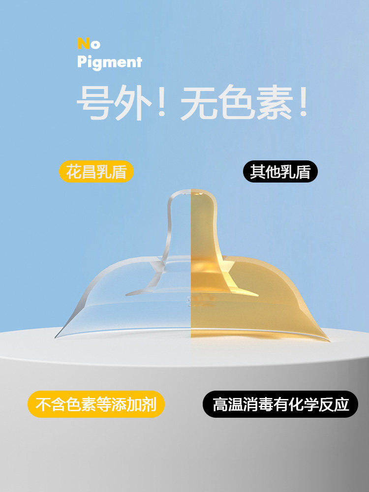 Flower-Shaped Nursing Shield, Double-Layer Nipple Protector, Breast Shield for Breastfeeding, Breastfeeding Aid, Inverted Nipple Prevention, Anti-Bite, Round Hole