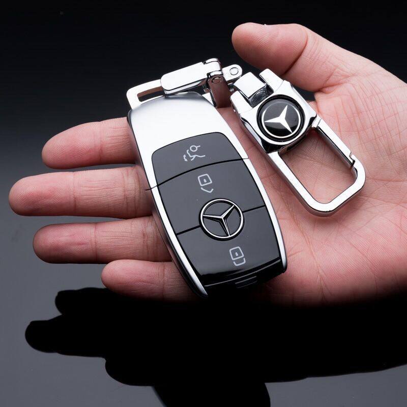 Car Keychain with Number Plate, High-End Stainless Steel Keychain, Anti-Lost Chain, Waist Hanging, Universal for Volkswagen
