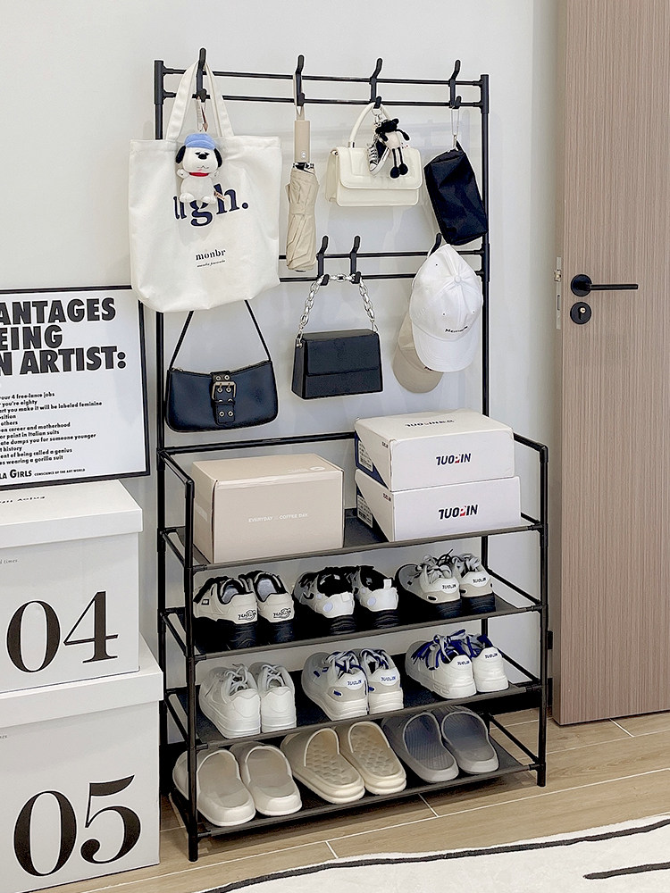 kệ giày gỗ 6 tầng Dongha nhà giá giày cửa ký túc xá giá áo khoác đơn giản một tủ giày giá lưu trữ cho thuê nhà đa chức năng kệ giày kệ nhựa để giày dép