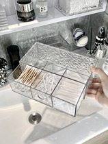 Acrylic transparent mirror cabinet storage box bathroom sink skin care product storage box light luxury cosmetics storage shelf