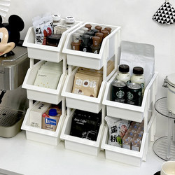 茶包收纳盒咖啡胶囊收纳茶水间叠加整理盒咖啡角办公室分格置物架