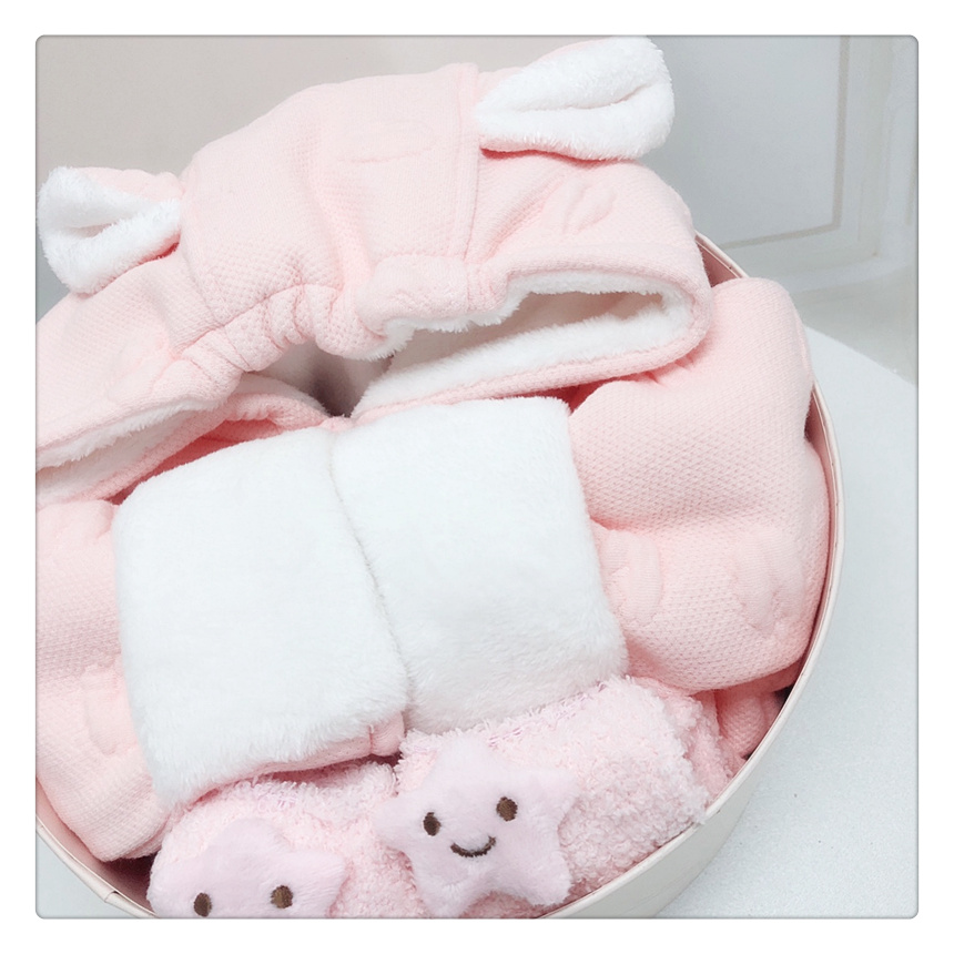Hộp quà sơ sinh cho bé sơ sinh mùa đông cho bé áo khoác cotton dày jumpsuit hafu quà trăng rằm quần áo sơ sinh