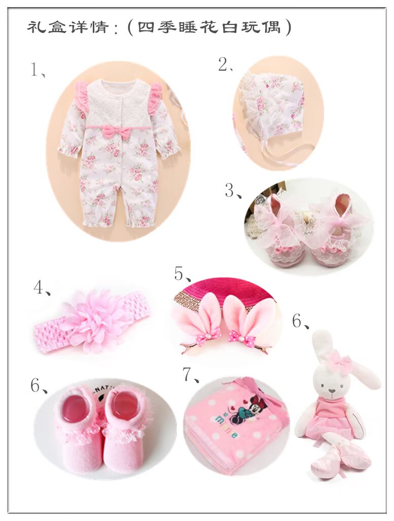 Hộp quà tặng sơ sinh Bộ quà tặng em bé sơ sinh cung cấp quần áo mùa xuân và mùa hè 0-3 tháng hộp quà trăng tròn đồ trẻ em