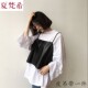 Mùa thu Hàn Quốc phiên bản của ulzzang Hàn Quốc phiên bản của phiên bản thời trang lỏng lẻo lớn của T-shirt và một trăm da sling hai mảnh bộ thời trang