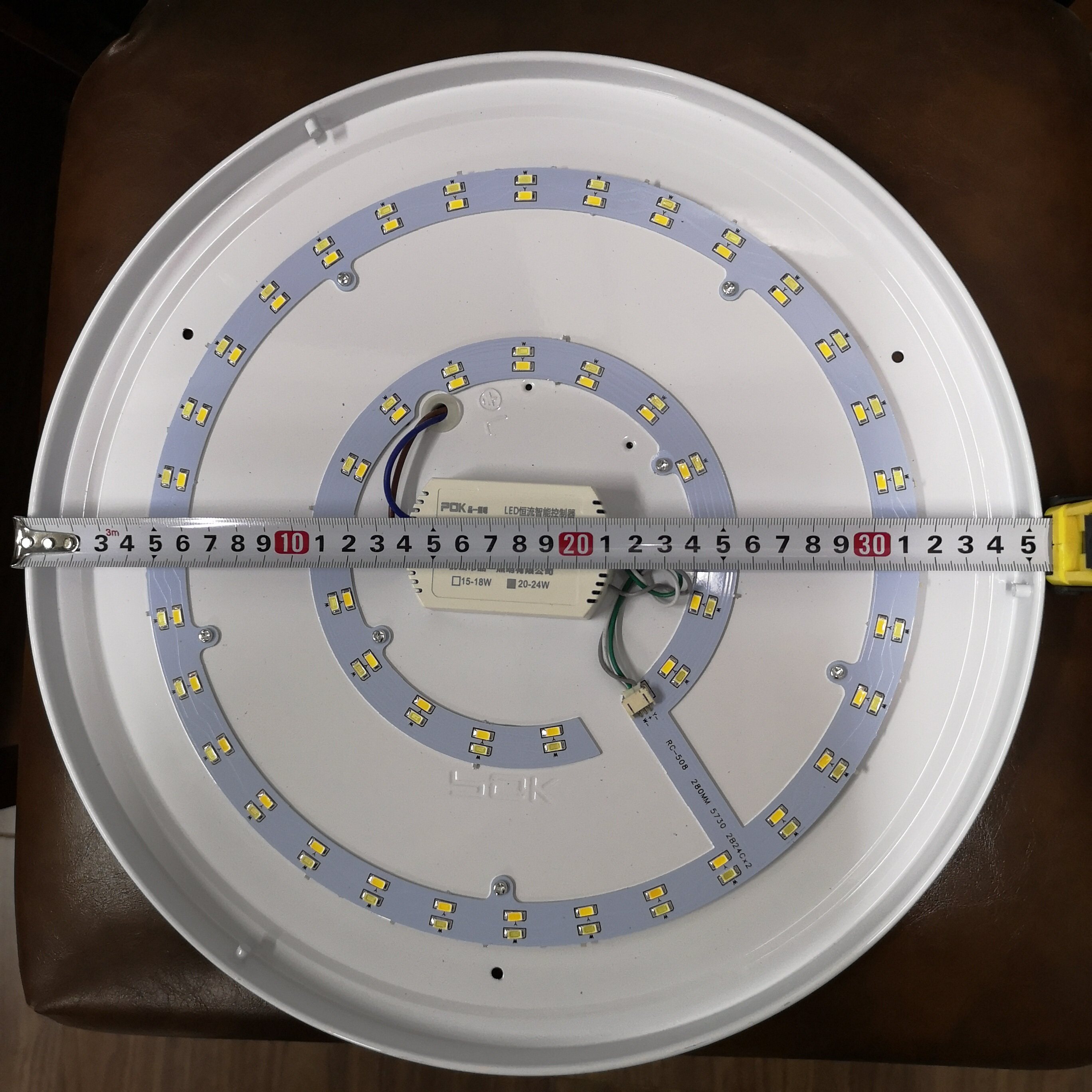 led模組吸頂燈燈板燈芯 改造LED燈貼燈盤24W36W 圓形燈管貼片光源-Taobao