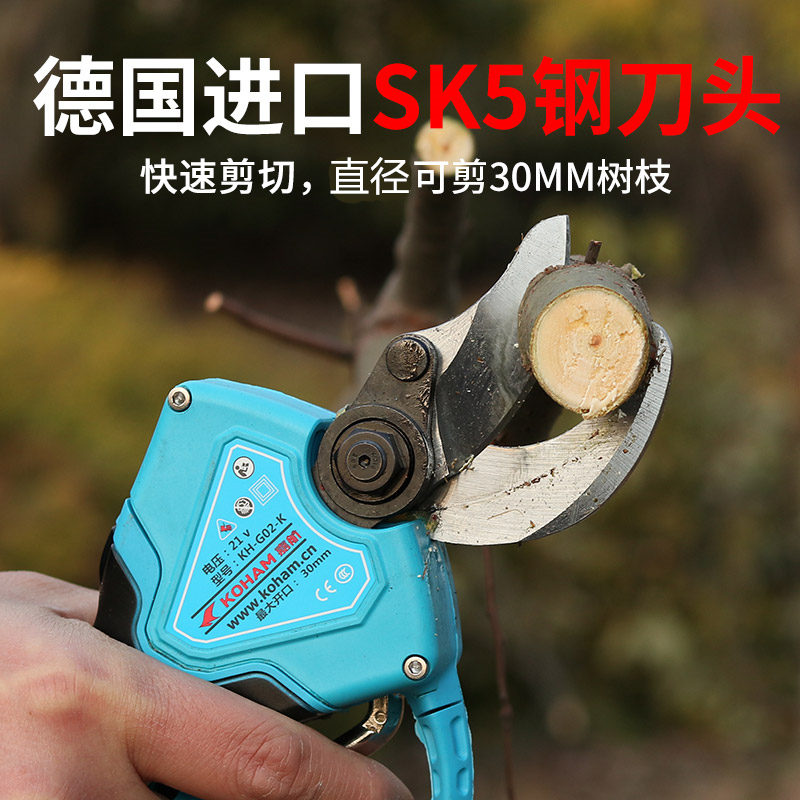 Electric Fruit Tree Scissors Electric Pruning Machine Garden High Branch Shears Pruning Shears Rechargeable Branch Electric Pruning Artifact