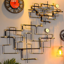 Home Industrial Wind Background Wall Iron Art Plumbing Wall-mounted Bar Wall Wall Make Old Metal Tube Pendant Mesh Curry Decorations