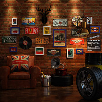 Retro Nostalgia License Plate Sheet Metal Painting Record Hairdressel Shop Wall Decoration Creative Bar Hotel Industrial Wind small hanging decoration