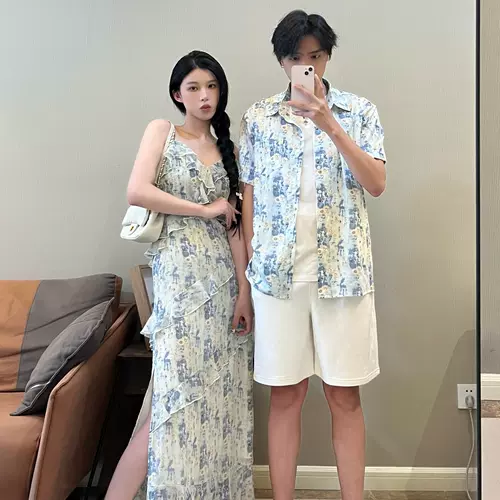 Парная одежда для влюбленных, летняя рубашка, сексуальное платье, юбка