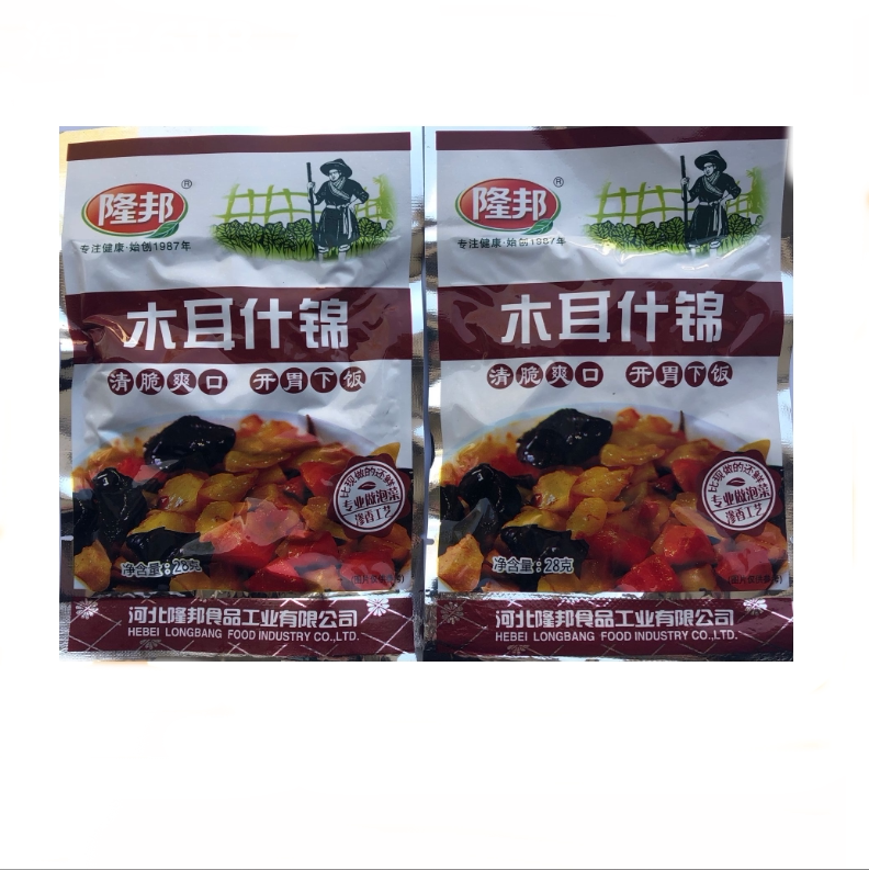 Hebei Longbang spicy fungus assorted crisp and refreshing meals Pickles Appetizer Pickles Ready-to-eat 28g