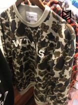 IN STOCK WTAPS DESIGN CREW NECK COLLEGE SWEATSHIRT CAMO SWEATSHIRT