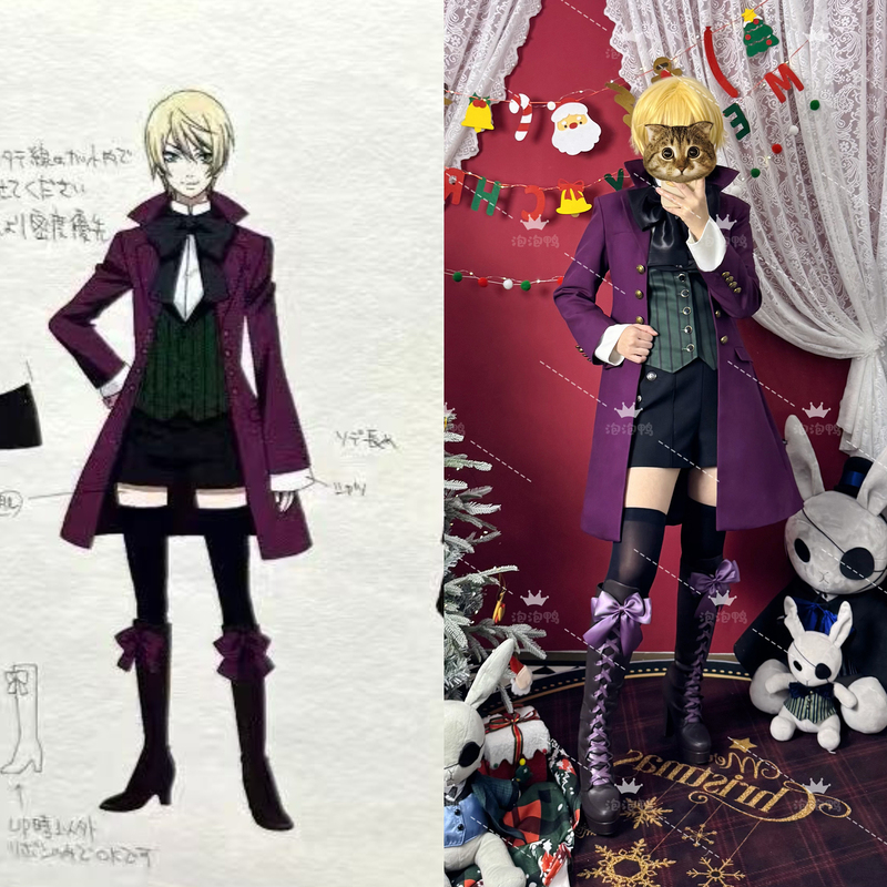 In Stock 【Bubble Duck】 Black Butler Yaroslav Toransky Master Purple Casual Wear Cosplay Costume In Stock 【Bubble Duck】 Black Butler Yaroslav Toransky Master Purple Casual Wear Cosplay Costume