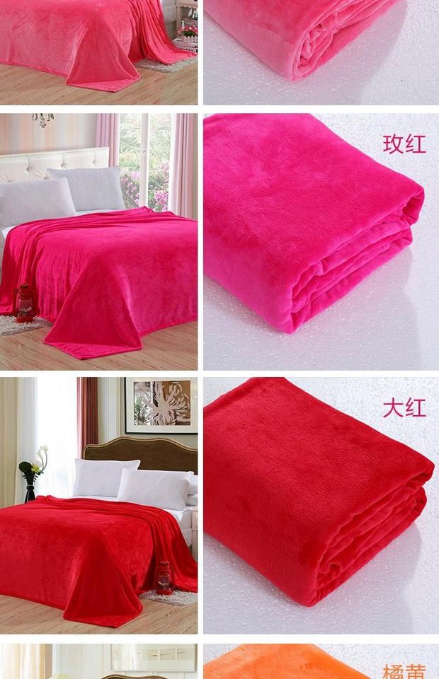 Fale nhung chăn tấm flannel giản dị chăn điều hòa chăn chăn là màu tinh khiết nhung nhung chăn chăn lông tuyết nhung