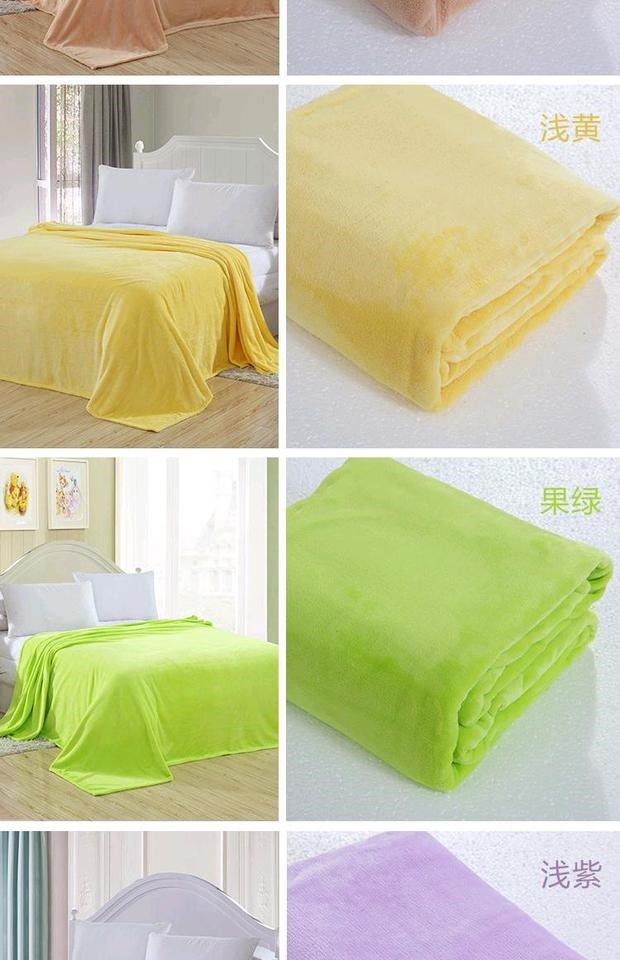 Fale nhung chăn tấm flannel giản dị chăn sofa chăn là màu tinh khiết san hô nhung chăn chăn mền nỉ giá rẻ