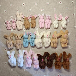 ງາມຂະຫນາດນ້ອຍ mini plush toy joints naked rabbit ສີຂາວ rabbit ເຄື່ອງນຸ່ງຫົ່ມ pants ຫມວກອຸປະກອນເສີມ