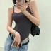 Âu Mỹ gợi cảm ngực rắn màu sling thiết kế cảm giác thích hợp thích hợp, mặc áo trên và mặc một bộ đồ liền quần bó sát vào mùa hè - Áo ba lỗ