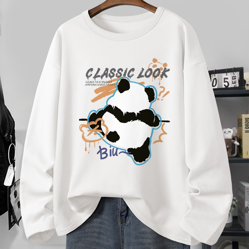Men's Autumn Long-Sleeve Cotton T-Shirt, New 2026 Style, Loose Fit, Suitable for Layering or Wearing Alone in Spring and Autumn