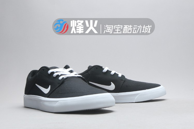 Campfire Sports NIKE SB PORTMORE CNVS Giày thông thường 723874-001 - Dép / giày thường giày thể thao nữ màu đen